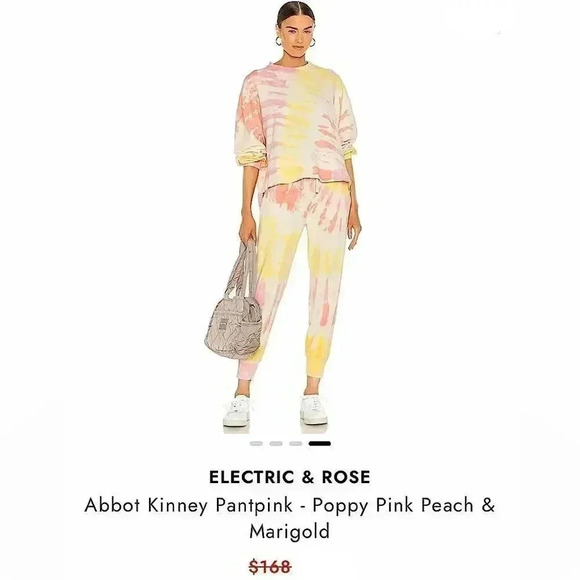 REVOLVE Electric & Rose Tie Dye Sweatpants Joggers Pink - Picture 5 of 15